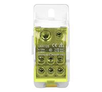 Naroote Boîte de Jonction du Bloc de Bornes, Boîte de Distribution de Rail DIN 125A DIN HAUTEMENTS Résistant à la Température PA66 Flamme en Laiton 690V pour les Armoires de Distribution de