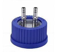 Naroote Bouchon D'alimentation de sécurité GL45, Bouchon de Remplissage de Phase Mobile de Liquide D'échantillonnage avec 2 Ports, Connecteur pour Diamètre de 6-8Mm, Taille Moyenne