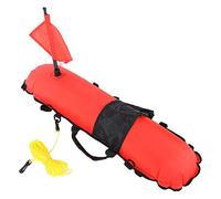 Naroote Bouée de Torpille à Gonflage, Boule Flottante de Plongée, Verrouillage Automatique, Corde Orange à Air, Anneaux en D pour la Pêche sous-Marine, Activités sous-Marines