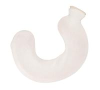 Naroote Bouillotte Douce en Forme de U pour le Cou et les épaules, Sac d'injection d'eau de 1 L avec Manchon tricoté, Anti-douleur (Couleur pure beige)