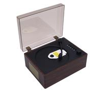 Naroote Bourse -CD Player, Suitcase -CD Player Rétro Longue durabilité avec Télécommande pour la Voiture pour la Maison (Couleur Noyer)