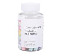Naroote Bouteille de Lettre Pré-écrite, Cartes à Thème de Bouteilles de Nouvelles d'amour Sûres et Robustes pour le d'anniversaire au Revoir (longue distance)