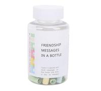 Naroote Bouteille de Lettre Pré-écrite, Cartes à Thème de Bouteilles de Nouvelles d'amour Sûres et Robustes pour le d'anniversaire au Revoir (amitié)