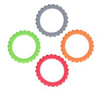 Naroote Bracelet de Dentition, Lot de 4 Anneaux de Dentition Réfrigérables en Silicone Résistant à la Chaleur pour Soulager les Gencives - Convient aux Jouets à Mâcher pour Nourrissons - Matériau