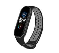 Naroote Bracelet de Rechange en Silicone pour Mi Band 5 NFC, 13 Couleurs en Option, Bracelet Confortable et Durable pour le Sommeil et L'exercice - Idéal pour Changer de Style au Quotidien - (K)