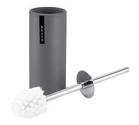 Naroote Brosse de Toilette avec Support en Acier Inoxydable Durable et Poils Souples pour Un Nettoyage Facile à la Maison et à L'appartement 39x22x10.5cm (Gray)
