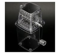 Naroote Broyeur à Glace Portable, Opération Simple, Texture Délicate, Lames en Acier Inoxydable, Hachoir à Glace Manuel Portable, Structure Interne Claire pour le Camping en Plein Air (Transparent)