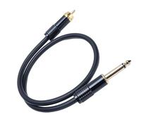 Naroote Câble AV vers 1/4", Câble de Mixage de Haut-parleur Mono Mâle vers AV Mâle de 6,35 Mm avec Connecteurs Plaqués or 24 Carats, pour Amplificateur, Haut-parleur, Mixeur et Cinéma Maison