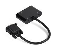 Naroote Câble Convertisseur VGA Adaptateur Vidéo Haute Définition Plug-and-Play pour Projecteur D'ordinateur, Prend en Charge L' Multicanal pour Ordinateurs de Bureau, Ordinateurs Portables, Large