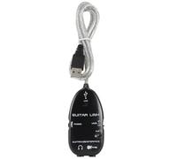 Naroote Câble de Liaison USB pour Guitare, Adaptateur d'interface USB Professionnel vers PC avec Pilote à Très Faible Latence, Idéal pour les Systèmes d'enregistrement sur Ordinateur et PC (BLACK)