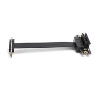 Naroote Câble D'extension PCI-E 1X Double 90° avec Indication LED pour Cartes Haute Vitesse dans Châssis 1U/2U