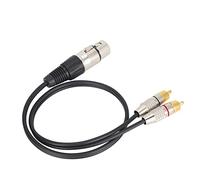 Naroote Câble Répartiteur XLR Femelle vers Double Mâle pour Home Cinéma et Professionnel, Câble Répartiteur en Y de Haute qualité pour Console de Mixage, Gaine en PVC Flexible de 12,7 Cm (Prise