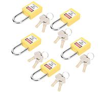Naroote Cadenas de sécurité Durable pour le Transport Logistique de L'énergie Nucléaire, Serrure en Nylon PA en Acier de 38 Mm - Lot de 5 (YELLOW)
