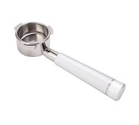 Naroote Café en Acier Inoxydable Portafilter, Alliage en Aluminium de qualité Alimentaire café Portafilter Corrosion Résistant à la Machine à Fabriquer du (SILVER)