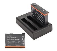 Naroote Caméra d'action Chargeur de Batterie Triple 3 Emplacements pour X3 avec Câble de Charge de Type C et Batteries de Rechange, Indicateurs LED pour L'état de Charge, Matériau Lithium Polymère