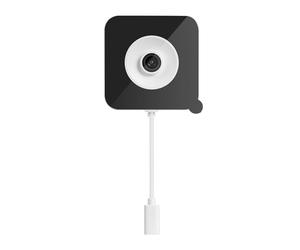 Naroote Caméra de Sécurité pour Fenêtre, Caméra d'Intérieur Magnétique 3 MP 2,4 GHz et 5 GHz avec Affichage de l'Heure & Détection Humaine par IA pour Camping-Cars, Magasins (White)