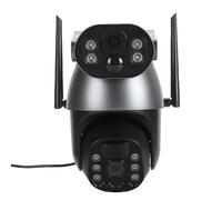 Naroote Caméra Pare-soleil à Double Objectif, Alarme de Mouvement Sonore à 2 Voies, Caméra de Surveillance Extérieure sans Fil 6MP, Mise Sous Tension Automatique pour la Maison (Version américaine 4G)