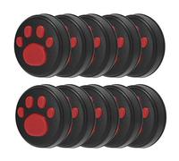 Naroote Capuchon à Bascule de Joystick en Silicone Patte de Chat pour Lite, 10 Pièces, Couvercle de Poignées de Pouce, Motif Patte de Chat, Griffe Rouge sur Noir pour Les Joueurs (Griffes Rouges sur