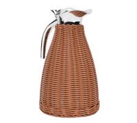 Naroote Carafe à café Thermique en Acier Inoxydable Tissée à la Main, Pichet isolé pour la Maison ou le Bureau, 1,5 L (BROWN)