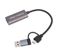 Naroote Carte de Vidéo Entrée 4K 1080P 60 Hz à Faible Latence | Interface Multimédia HD, Boîtier Métallique, USB Type C, , Appareils Photo Numériques, Switch Gaming, OBS