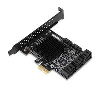 Naroote Carte D'extension à 8 Ports pour PCI-E avec Vitesse de 6 Gbit/s pour 7/8/XP/10, Idéale pour Les Disques Durs SATA6G, 1 Paquet