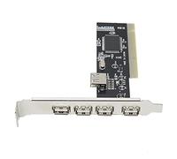 Naroote Carte d'extension PCI, Adaptateur Hub USB 2.0 4 Ports, Convertisseur USB à Puce Via VT6212L avec Taux de Transmission de 480 Mo/s, Idéal pour Les Accessoires PC Universels