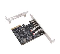 Naroote Carte d'extension PCIe vers USB 3.2 GEN2 avec Bande Passante de 10 Gbit/s, Carte PCI Express avec 3 Ports de Type C et 2 Ports de Type A, Idéale pour Le Boîtier SSD d'ordinateur de Bureau