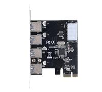 Naroote Carte D'extension USB 3.0 PCI Express, Adaptateur Haute Vitesse 5 Gbit/s pour Ordinateur de Bureau, Ajout de 4 Ports USB 3.0, Idéal pour Les Systèmes
