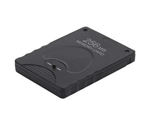 Naroote Carte Mémoire de Jeu Portable 256 Mo pour, Carte Mémoire à Taux D'accès Rapide pour Console de Données de Jeu, Matériau ABS, Adaptée aux Archives de Jeux (BLACK)