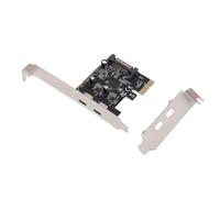 Naroote Carte PCIe vers USB 3.2 Gen 1, Carte d'extension 2 Ports USB Type C, Adaptateur Bande Passante 5 Gbit/s pour Ordinateur de Bureau, Idéal pour Les Systèmes OS X