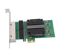 Naroote Carte Réseau PCIe X1 4 Ports, Adaptateur Ethernet Gigabit à Puce 82571, Carte Réseau Industrielle avec 4 Ports RJ45, Idéale pour Les PC et Serveurs Industriels