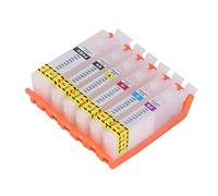 Naroote Cartouche d'encre de Recharge 6 Pièces avec Puce Permanente pour Un Bel Effet d', Adaptée à l' de Photos et de Papiers de Test, Couleur Noir/Bleu/Magenta/Jaune/Bleu Violet (280-281)