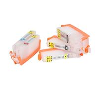 Naroote Cartouche d'imprimante 5 Pièces PGBK BK C M Y Cartouche d'encre à Puce Permanente Effets ' de Haute qualité pour Photos/Documents Matériau PP Noir/Bleu/Magenta/Jaune (780-781)