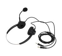 Naroote Casque Binaural Confortable avec Suppression du Bruit pour Centre D'appels, pour Le Bureau à Domicile et Le Service Client, Noir