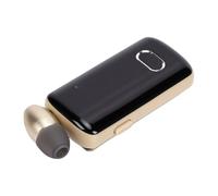 Naroote Casque Bluetooth à Réduction de Bruit, Oreillette Clip 200 (Gold) | Matériau ABS, Câble Rétractable, écran Digital, Appels en Conduite, Gaming, Appairage sans Fil des écouteurs, Portée 10 M