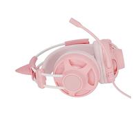 Naroote Casque de Jeu Filaire, Casque de Jeu 7.1 Son Surround Cache-Oreilles Souples Suppression de Bruit Légère pour pour (Pink)