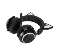 Naroote Casque de Jeu sans Fil Cat Ear avec Son Surround 3D pour Ordinateurs Portables, écouteurs Bluetooth à Lumière RVB pour Les Joueurs (Black)