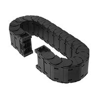 Naroote Chaîne de Traînage de Câble Entièrement Fermée à Faible Bruit pour Machines CNC et Outils de Gravure, Nylon 66, Assemblage Amovible de 1m (D25*25 Longueur 1m)