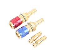 Chalumeau GAZ Bricolage, Ensemble de Connecteur Rapide, Refroidi à l'eau et Adaptateur de Gaz Raccord de Tuyau en Laiton Rapide pour Torche de Soudage MIG TIG