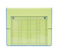 Naroote Chargeur de Contrôleur de Jeu, Station de Chargement de Console de Jeu, Base Antidérapante Sûre, 8 Emplacements pour Cartes pour la Maison (Bleu Vert)