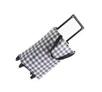 Naroote Chariot de Courses Pliable avec Poignée Extensible (Grille Noir