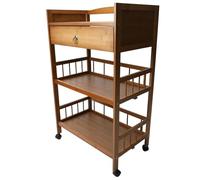 Naroote Chariot de Service Mobile, Table D'appoint Roulante au Design élégant pour Un Usage Domestique, Bambusoideae 80 X 50 X 30 Cm