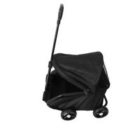 Naroote Chariot Pliant pour Animaux de Compagnie, Auvent Résistant au Soleil, Multifonctionnel pour Petits Animaux de Compagnie et Voyages D'épicerie (BLACK)