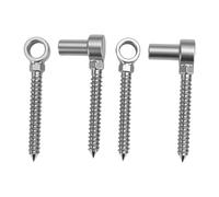 Naroote Charnière à Crochet et à œil M12, Acier Inoxydable 304, 4,5 | Acier Inoxydable 304, Tige Filetée de 3 Pouces, Fixation par Tire-fond, Portes en Bois, Poulaillers, Portails de Jardin