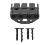 Naroote Chevalet de Guitare sans Tête, Compatible avec les Guitares | Kit de pont de remplacement en métal noir, matériel de verrouillage de chaîne avec vis de montage