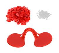Naroote Chicken Peeper AntiPecking Eye Protector pour Petit Poulet, Empêche Les Plumes de Picage, L'anus, Les Orteils et Les œufs, 100 Pièces pour Poulailler de Taille Moyenne (Faisceau Unique Moyen)