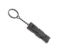 Naroote Ciraille d'urgence, Sifflet d'urgence Sécurité en Acier Inoxydable avec Porte-clés pour Survie en Plein Air (Black)