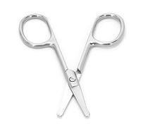 Naroote Ciseaux à Poils de Nez en Acier Inoxydable, Coupe Confortable à Pointe Ronde pour Hommes et Femmes, Idéal pour la Barbe et les Sourcils, 1 X Ciseaux à Poils de Nez (MJ-WB094)