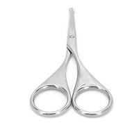 Naroote Ciseaux à Poils de Nez en Acier Inoxydable, Coupe Confortable à Pointe Ronde pour Hommes et Femmes, Idéal pour la Barbe et les Sourcils, 1 X Ciseaux à Poils de Nez (MJ-WB010)