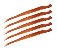 Naroote Clamp/Holder de Postiche Droit coloré 5 Pièces Facile à Peigner pour Accessoire de Cheveux de Cosplay de Fête (ORANGE)